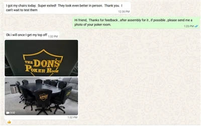 Kepercayaan Pelanggan & Umpan Balik Nyata: Kursi Poker Khusus Dikirim dengan ...